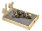 Preview: Kaninchenbett mit grauer Decke in natur