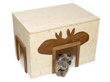 Preview: Kaninchenhaus Merlin Größe XL 3-Schicht,  natur