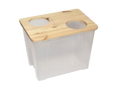 Buddelbox Sam mit zwei Eingängen in nussbraun