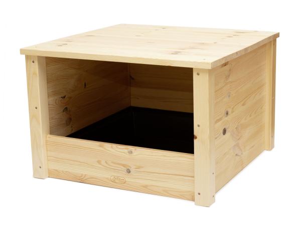 mit drei geschlossenen Seiten
