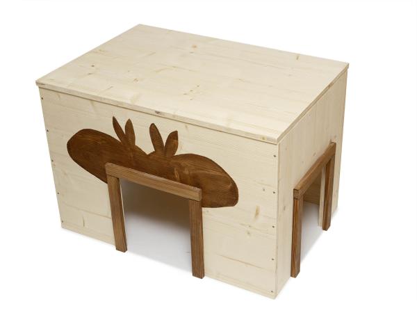 Kaninchenhaus Merlin Größe XL 3-Schicht,  natur