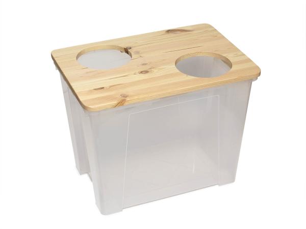 Buddelbox Sam mit zwei Eingängen in nussbraun