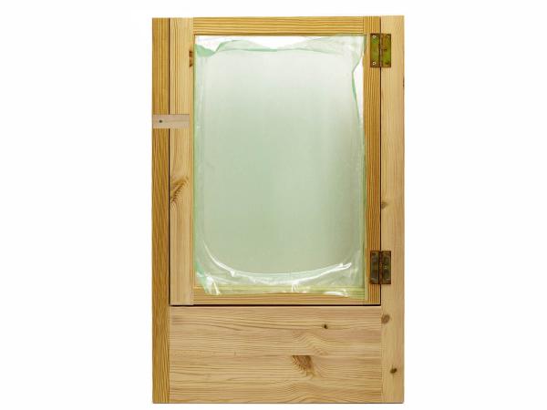 Gehege-Tür mit Acrylglas in 80 cm Höhe, natur
